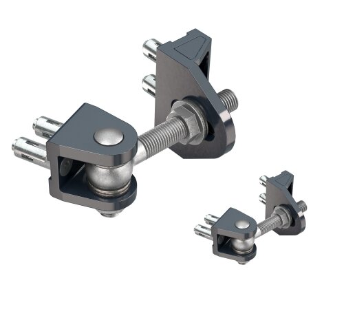 LOCINOX® BOLTON4D Pant M12, otevíratelný 180°, nastavitelný 3D, částečně pozinkovaný, montáž šroubem Quick-fix